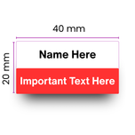 Allergy & Dietary Labels - Large 40mm x 20mm