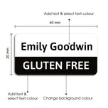 Care Home Name Labels - Large 40mm x 20mm 24 Per Sheet