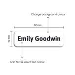 Small Personalised Name Labels 32mm x 10mm - 45 Per Sheet
